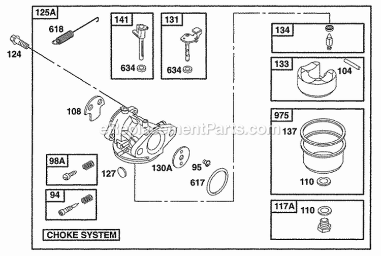 Page D Diagram and Parts List for 12S802-0844-01  Briggs and Stratton Engine